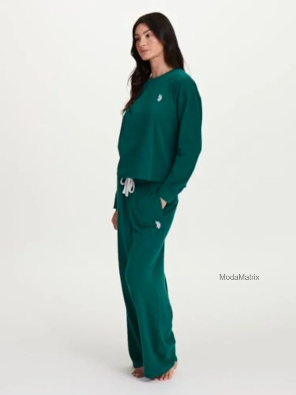 Women's 2-Piece Lounge Set - Cotton Spandex Sweatshirt & Joggers